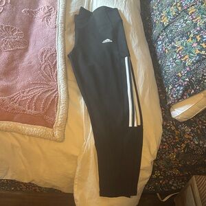 Adidas Black Joggers with White Accents